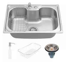 Cuba Cozinha Pia Gourmet Luxo Aço Inox 60x42cm C/ Acessórios