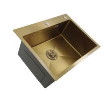 Cuba Cozinha Quadrada em Aço inox 304 - Nano Rose Gold 6045T