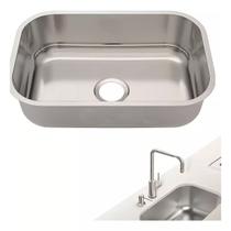 Cuba De Aço Inox Prata Cozinha 47x30cm Retangular Acetinada