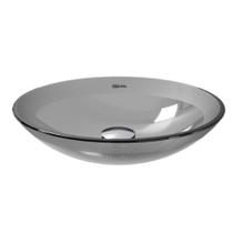 Cuba De Apoio 35x0,8cm Light Vidro Fume - 345 - CRIS-METAL