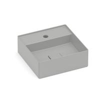 Cuba de Apoio 35x35cm com Mesa T8 Terra Cinza/Stone Roca