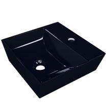 Cuba de Apoio Angular Quadrada Para Banheiro Lavabo Volcano C01 AQ33W Preto - Lyam