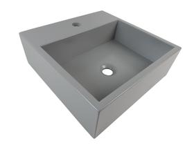 Cuba de Apoio Banheiro Onix Pedra 40x40cm Chumbo