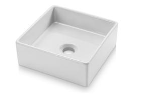 Cuba De Apoio Branca Quadrada Mini 29x29cm Banheiro Lavabo