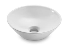 Cuba de Apoio Branca Redonda Pequena 29x10cm Banheiro Lavabo