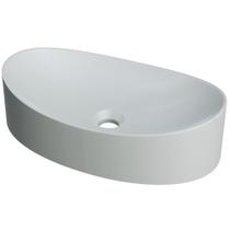 Cuba de Apoio Canoa Para Banheiro Lavabo C01 BC47W Cinza Matte Fosca - Lyam