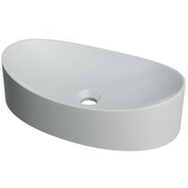 Cuba de Apoio Canoa Para Banheiro Lavabo C01 BC47W Cinza Matte Fosca - Lyam