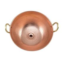 Cuba De Apoio Cobre Puro Com Alças De Bronze E Válvula 8L