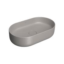 Cuba de Apoio Deca Slim 50x30 Oval Soft Antracite + Válvula + Sifão