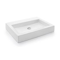 Cuba de Apoio Docol 61x46 970326 Retangular com Mesa Branca Esmaltada