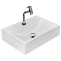 Cuba De Apoio Inspira Com Torneira Inox Curta Válvula Click