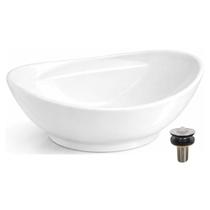 Cuba de Apoio Oval com Mesa 59x39 Versa Com Válvula Lav Inox Cuba de Apoio Oval com Mesa 59x39 Versa Com Válvula Lav Inox