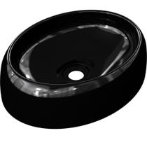 Cuba De Apoio Oval Para Banheiro Lavabo C01 Capri O39 Preto Cuba De Apoio Oval Para Banheiro Lavabo C01 Capri O39 Preto