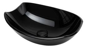 Cuba de apoio para banheiro Barril Vidro Temperado 10Mm Banheiro 39X28 Preta 4022 cuba sobrepor Cuba de apoio para banheiro Barril Vidro Temperado 10Mm Banheiro 39X28 Preta 4022 cuba sobrepor