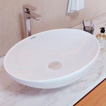 Cuba de Apoio para Banheiro/Lavabo Cerâmica Redonda 41 cm Manplex Branco/Brilho Cuba de Apoio para Banheiro/Lavabo Cerâmica Redonda 41 cm Manplex Branco/Brilho