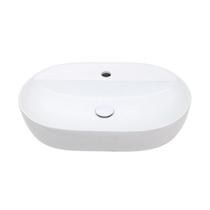 Cuba de Apoio para Banheiro Oval Louça Cerâmica Cianita Pingoo.casa - Branco Cuba de Apoio para Banheiro Oval Louça Cerâmica Cianita Pingoo.casa - Branco