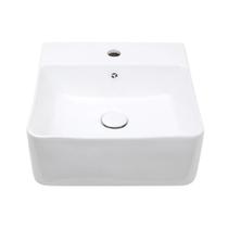 Cuba de Apoio para Banheiro Quadrada Louça Cerâmica Ágata Pingoo.casa - Branco Cuba de Apoio para Banheiro Quadrada Louça Cerâmica Ágata Pingoo.casa - Branco