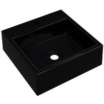 Cuba De Apoio Para Banheiro Quadrada Q355 35x35cm C01 Preto - Lyam Decor Cuba De Apoio Para Banheiro Quadrada Q355 35x35cm C01 Preto - Lyam Decor