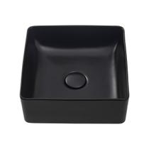 Cuba De Apoio Para Banheiro Quadrada Slim Cerâmica Crisoprásio Pingoo.Casa - Preto Fosco Cuba De Apoio Para Banheiro Quadrada Slim Cerâmica Crisoprásio Pingoo.Casa - Preto Fosco