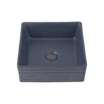 Cuba De Apoio Para Banheiro Quadrada Slim Louça Cerâmica 38 cm Larimar Pingoo.casa - Cinza Fosco Cuba De Apoio Para Banheiro Quadrada Slim Louça Cerâmica 38 cm Larimar Pingoo.casa - Cinza Fosco