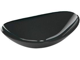 Cuba de apoio para banheiro Redonda Canoa 43 X 28 CM Vidro Temperado Preta 10mm 4020 cuba sobrepor