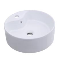 Cuba de Apoio para Banheiro Redonda Louça Cerâmica Ametista Pingoo.casa - Branco Cuba de Apoio para Banheiro Redonda Louça Cerâmica Ametista Pingoo.casa - Branco