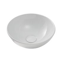 Cuba De Apoio Para Banheiro Redonda Slim Louça Cerâmica 28,5 Cm Calcedônia Pingoo.casa - Branco