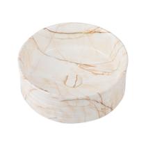 Cuba De Apoio Para Banheiro Redonda Slim Louça Cerâmica 38 cm Labradorita Pingoo.casa - Marmorizado Rose