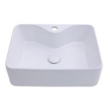 Cuba de Apoio para Banheiro Retangular Louça Cerâmica Cornalina Pingoo.casa - Branco Cuba de Apoio para Banheiro Retangular Louça Cerâmica Cornalina Pingoo.casa - Branco