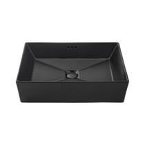 Cuba De Apoio Para Banheiro Retangular Slim Louça Cerâmica 60 cm Lolita Pingoo.casa - Preto Fosco Cuba De Apoio Para Banheiro Retangular Slim Louça Cerâmica 60 cm Lolita Pingoo.casa - Preto Fosco