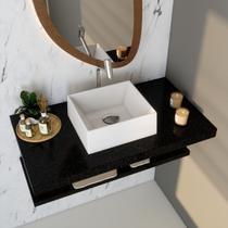 Cuba de Apoio para Banheiro Riviera RT30 Retangular Compace Branco