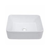 Cuba De Apoio Para Banheiro Sem Válvula Retangular Louça Cerâmica Galena Pingoo.casa - Branco Cuba De Apoio Para Banheiro Sem Válvula Retangular Louça Cerâmica Galena Pingoo.casa - Branco