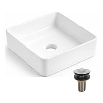 Cuba de Apoio Quadrada 30x30 Versa + Válvula Inox Flvx Hidro