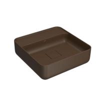 Cuba De Apoio Quadrada Com Mesa Slim Marrom Fosco Deca 40 cm