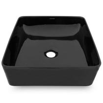 Cuba de Apoio Quadrada Modaza Bella Slim Nero, Preta