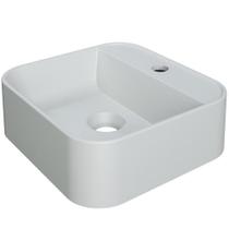 Cuba de Apoio Quadrada Para Banheiro Lavabo C01 QA31W Cinza Matte Fosca - Lyam