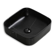 Cuba De Apoio Quadrada Slim 39cm Mármore Preto Everfort