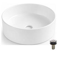 Cuba de Apoio Redonda 40x40 Versa Com Válvula FlvxHidro Inox