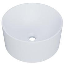 Cuba De Apoio Redonda Para Banheiro Lavabo C01 Bl30w Branca Matte Fosca - Lyam