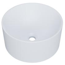 Cuba de Apoio Redonda Para Banheiro Lavabo C01 BL30W Branca Matte Fosca - Lyam