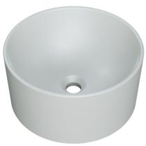 Cuba de Apoio Redonda Para Banheiro Lavabo C01 BL30W Cinza Matte Fosca - Lyam