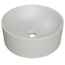 Cuba De Apoio Redonda Para Banheiro Lavabo C01 Bl34w Cinza Matte Fosca - Lyam
