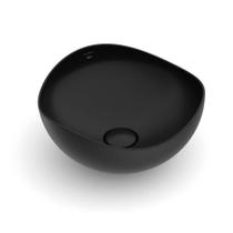 Cuba De Apoio Redonda Ruy Ohtake Matte Black Roca 37,5cm