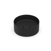 Cuba de Apoio Redonda Sem Mesa Terra T1 Matte Black Roca 30cm - ROCA LOUÇAS SP