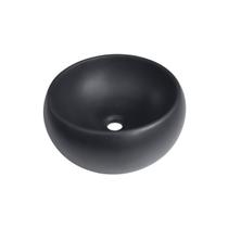 Cuba de Apoio Redonda Sem Válvula para Banheiro Louça Cerâmica 41cm Morganita Pingoo.casa - Preto Cuba de Apoio Redonda Sem Válvula para Banheiro Louça Cerâmica 41cm Morganita Pingoo.casa - Preto