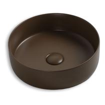 Cuba De Apoio Redonda Slim 36cm Marrom Café Everfort