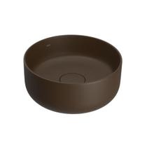 Cuba De Apoio Redonda Slim Marrom Fosco Deca 30 cm Cuba De Apoio Redonda Slim Marrom Fosco Deca 30 cm