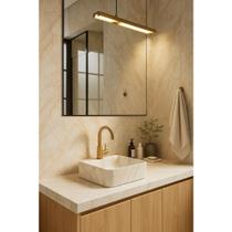 Cuba De Apoio Retangular 49x38cm Rose Gold Everfort