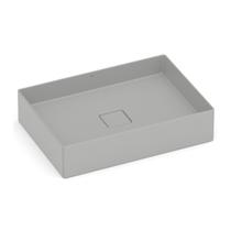 Cuba de Apoio Retangular 51cm x 36cm sem Mesa T6 Terra Roca Cinza/Stone