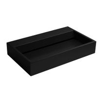 Cuba de Apoio Retangular com Mesa e Válvula Oculta 46X76cm Ébano - L.88.95